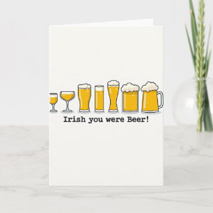 Seven Beer Glasses Fun Card
