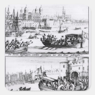 Seven Bishops Go to the Tower, 1688 Square Sticker