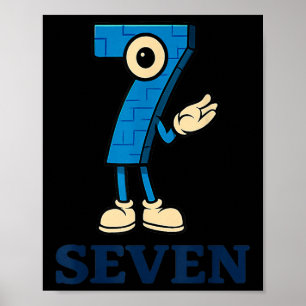 Seven Brainrot 67 Six Seven 6 7 Meme Custome  Poster