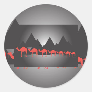 Seven Camels, Seven Camels Classic Round Sticker
