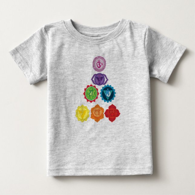 Seven Chakra Baby Football Bodysuit (Front)