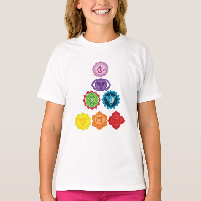 Seven Chakra  Ruffle T-Shirt (Front)