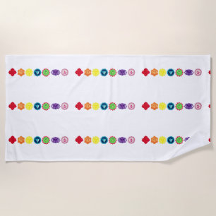 Seven Chakra Yoga Beach Towel