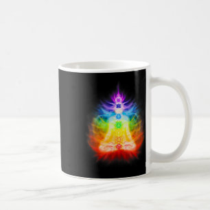 Seven Chakras And Emanating Energy Aura Yoga Medit Coffee Mug