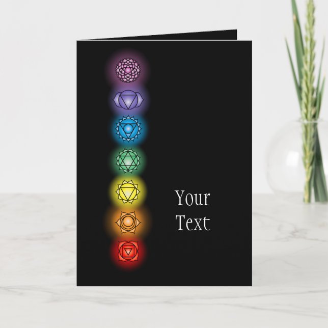 Seven Chakras Greeting Card (Front)
