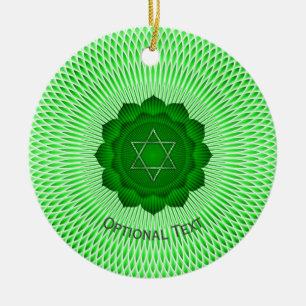 Seven Chakras Heart Chakra Yoga Design Ceramic Ornament