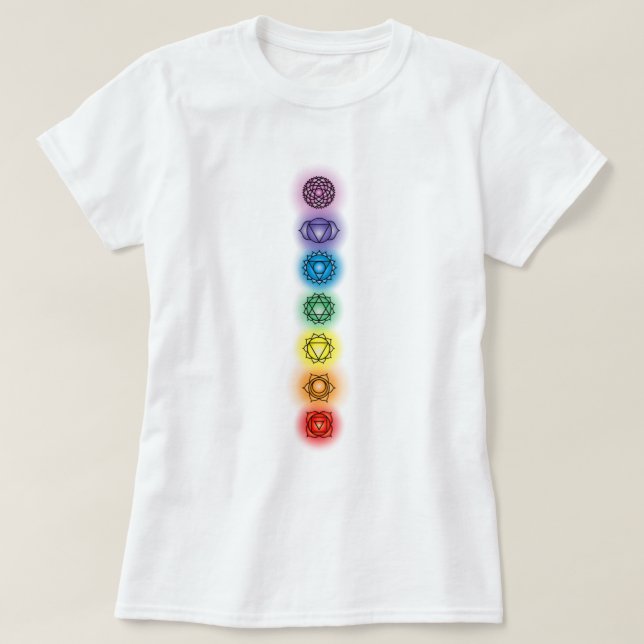 Seven Chakras Ladies Basic T-Shirt (Design Front)