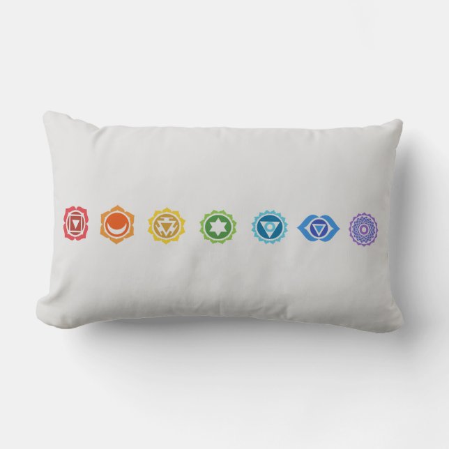 Seven Chakras Lumbar Cushion (Front)