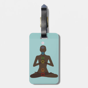 Seven Chakras Yoga Pose Design Luggage Tags