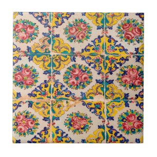 Seven-colour persian tile