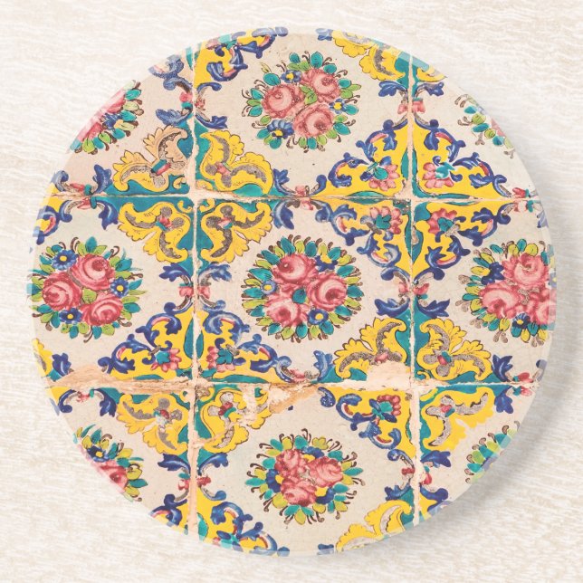 Seven-colour persian tile coaster (Front)