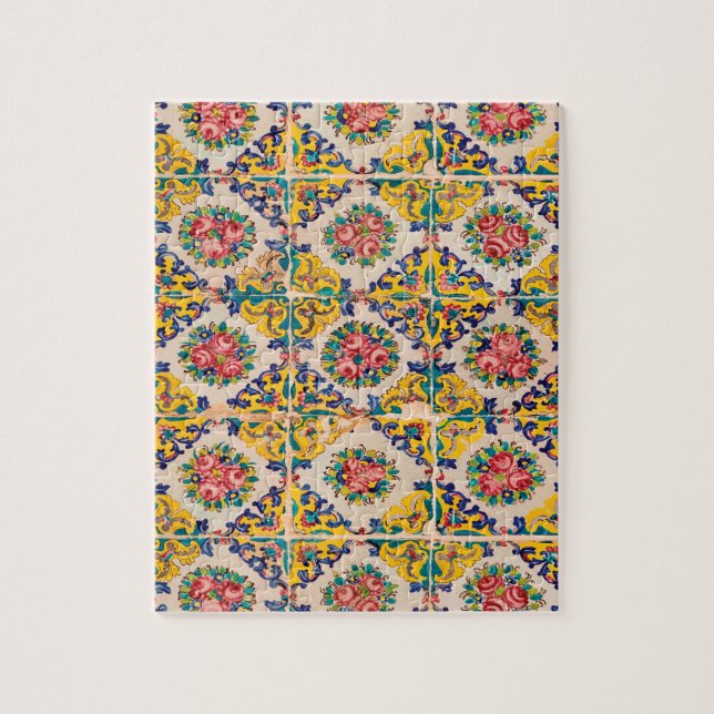Seven-colour persian tile jigsaw puzzle (Vertical)
