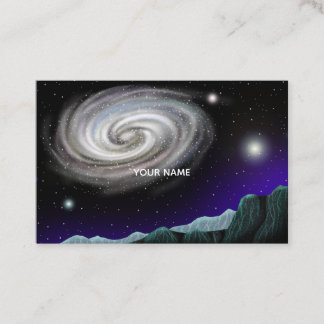 Seven-coloured spiral galaxy business card