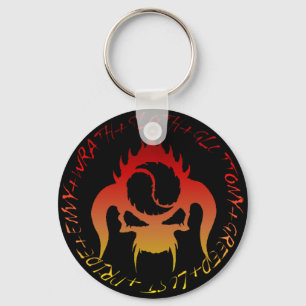 Seven deadly sins button key-chain key ring
