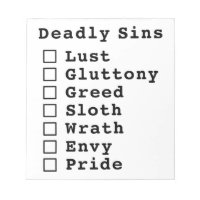 Seven Deadly Sins Checklist - blank (0000000)