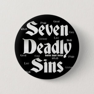 Seven Deadly Sins Logo 6 Cm Round Badge