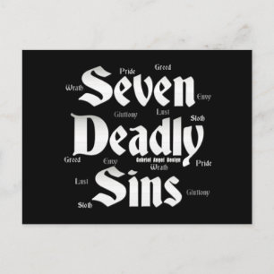 Seven Deadly Sins Logo Postcard