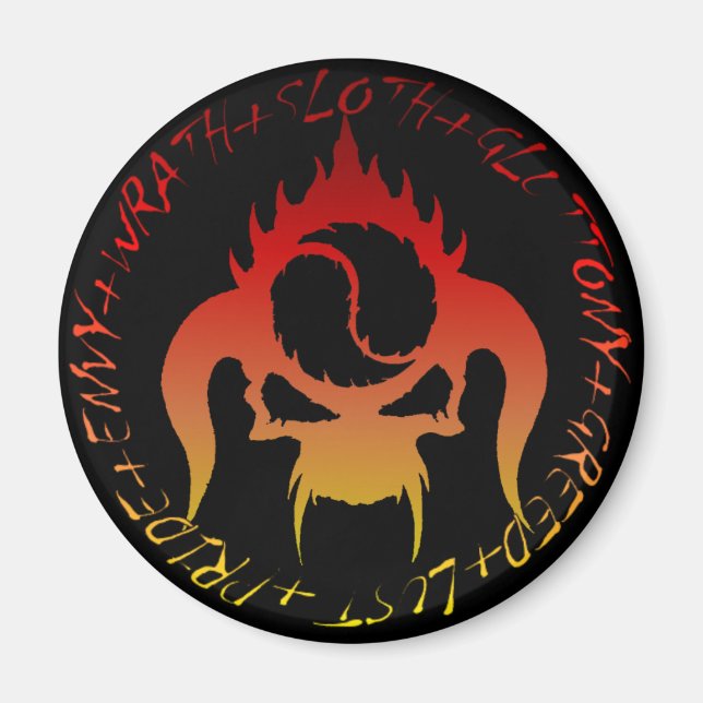 Seven deadly sins magnet (Front)