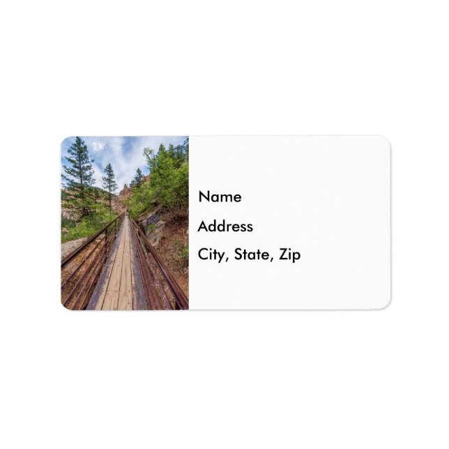 Seven Falls Walkway Bridge Label (Front)