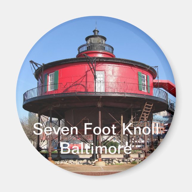 Seven Foot Knoll Lighthouse Magnet (Front)
