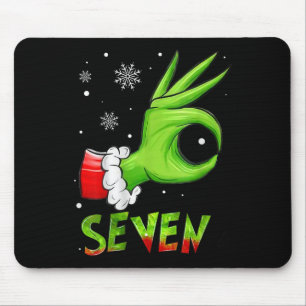 Seven Funny 6 7 Meme Santa Christmas Xmas Teacher Mouse Pad