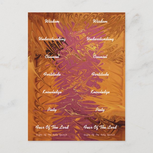 Seven Gifts - BOOKMARK Postcard (Front)