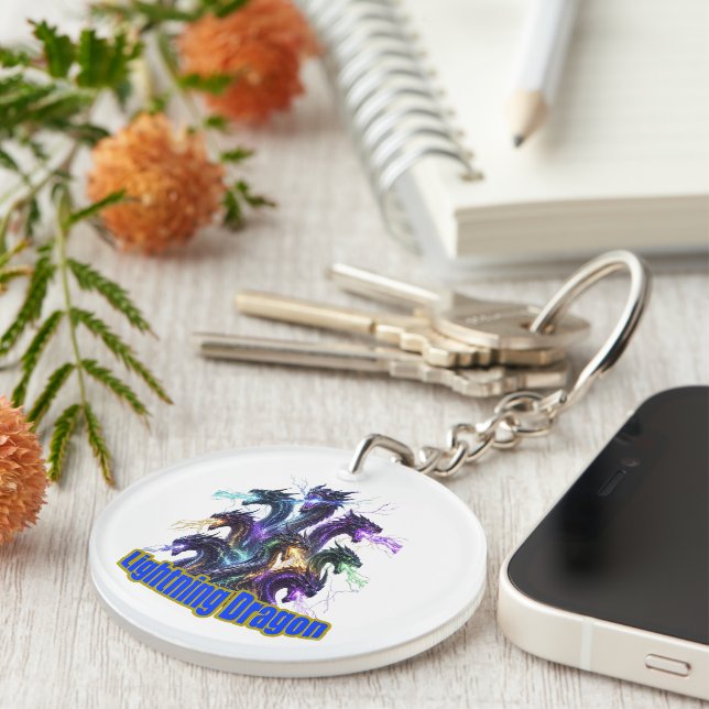 Seven-Headed Lightning Dragon Key Ring (Front Right)