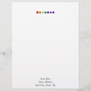 Seven Horizontal Chakras Customized Letterhead