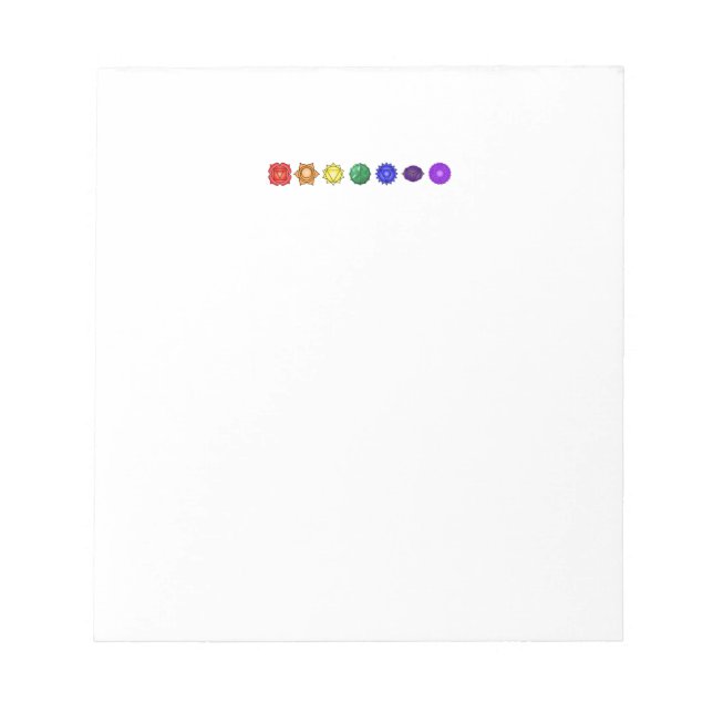 Seven Horizontal Chakras Notepad (Front)