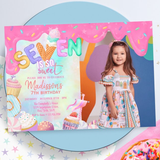 seven is so sweet invitation (Creator Uploaded)