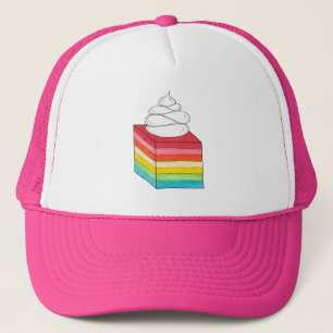Seven Layer Retro Rainbow Gelatin Salad Dessert Trucker Hat