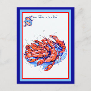 Seven Lobsters Postcard