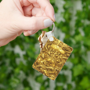 Seven Lucky Gods -Japanese Gods- Golden shine Key Ring