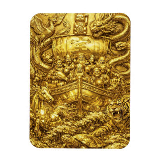 Seven Lucky Gods -Japanese Gods- Golden shine Magnet