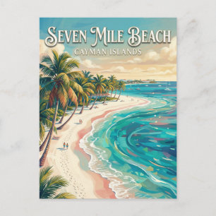 Seven Mile Beach Cayman Islands Postcard