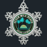 Seven Mile Beach Grand Cayman Island Snowflake Pewter Christmas Ornament<br><div class="desc">Seven Mile Beach Grand Cayman Island</div>