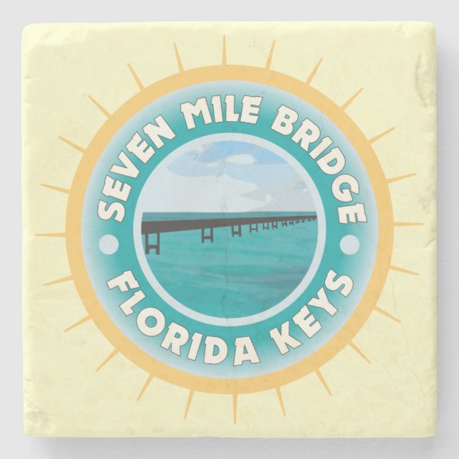 Seven Mile Bridge Florida Keys Stone Coaster (Front)