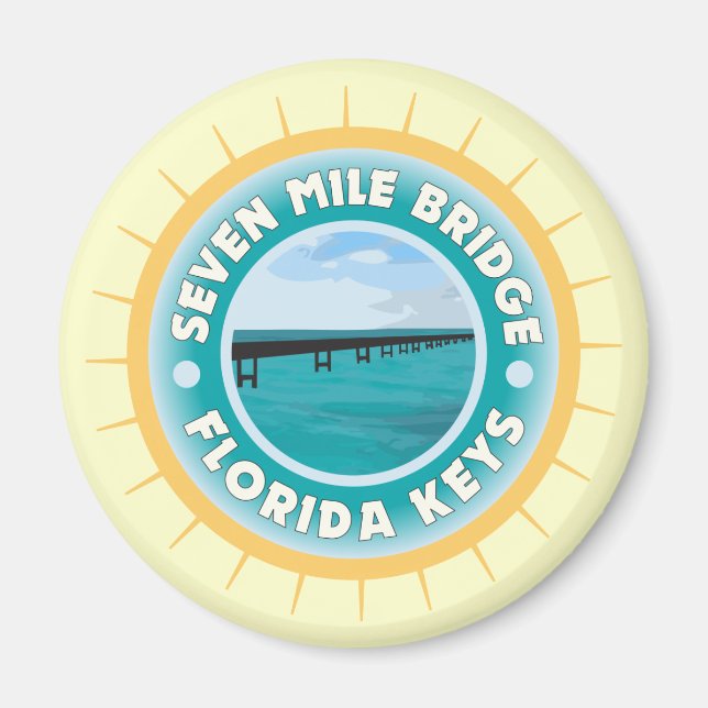 Seven Mile Bridge in the Florida Keys Magnet (Front)