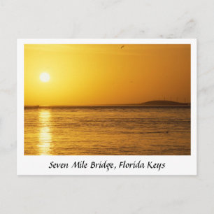 Seven Mile Bridge Sunset, Florida Keys Postcard
