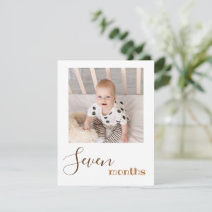 Seven Month Photo First Birthday Banner Card