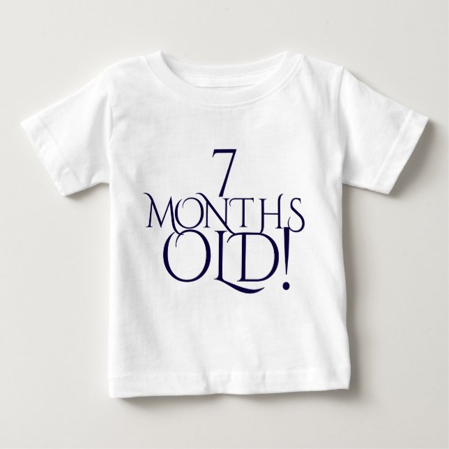 seven Months old cute baby one piece Baby T-Shirt (Front)