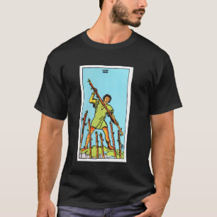 Seven of Wands Vintage Tarot Card Rider Waite Dec T-Shirt