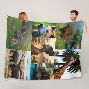 Seven Picture African Inspired Photo Collage, Fleece Blanket