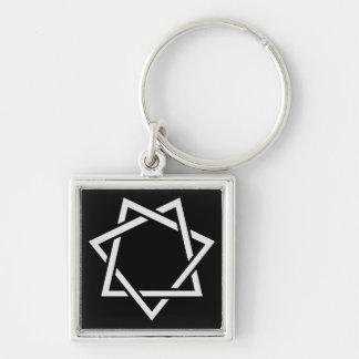 Seven Pointed Star Key Ring