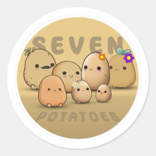 Seven Potatoes Classic Round Sticker