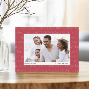 Seven Principles Horizontal Photo Kwanzaa Holiday Card