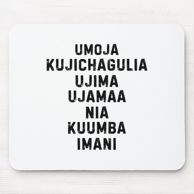 Seven Principles Of Kwanzaa Happy Kwanzaa 5  Mouse Pad (Front)