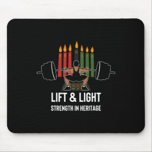 Seven Principles Of Kwanzaa Kinara Candles Deadlif Mouse Pad