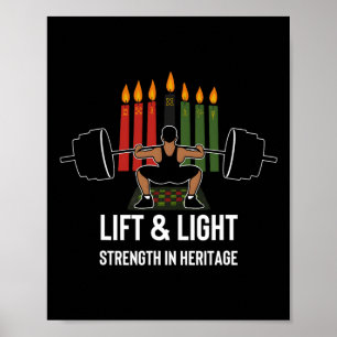 Seven Principles Of Kwanzaa Kinara Candles Deadlif Poster