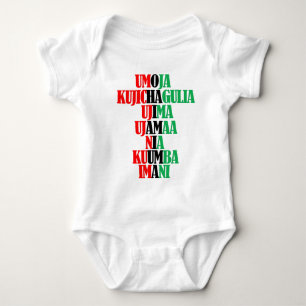 Seven Principles of Kwanzaa Kinara Colours Baby Bodysuit